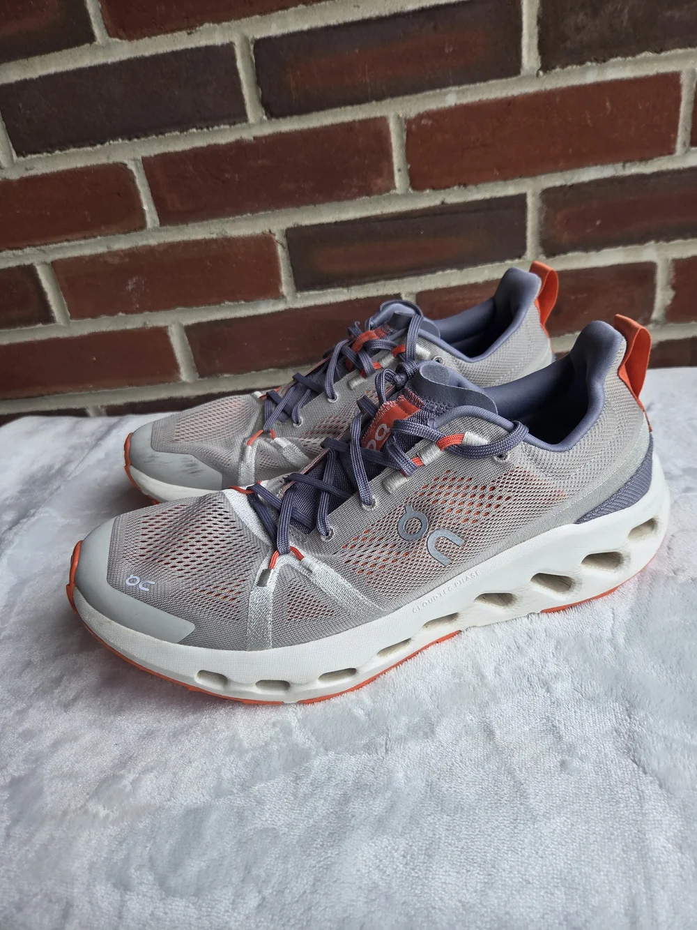On Running Cloudsurfer Next Men's 11 Gray Orange Running Shoes EU 45 Road Sneake